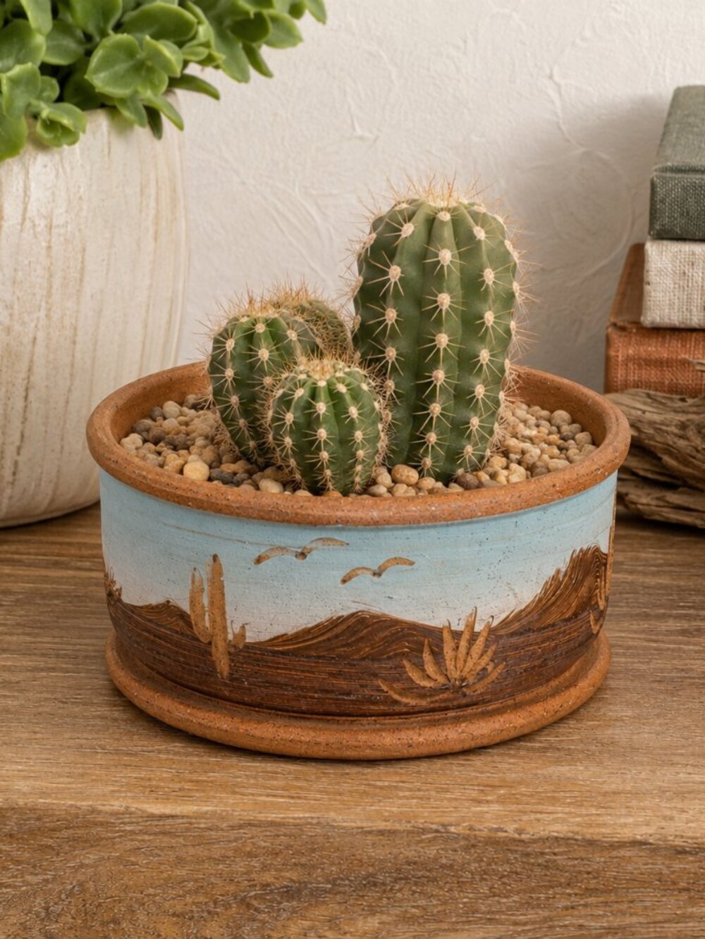 Vintage Gordon Pottery Southwestern Desert Planter | Handcrafted 1990s Studio - Picture 10 of 12